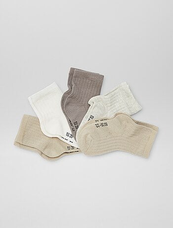 Pack de 5 pares de calcetines de recién nacido
