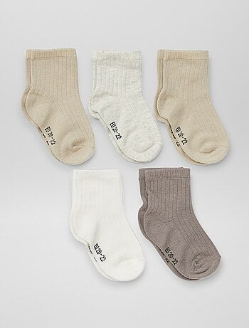 Pack de 5 pares de calcetines de recién nacido