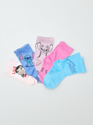 Pack de 5 pares de calcetines de 'Stitch' de 'Disney'