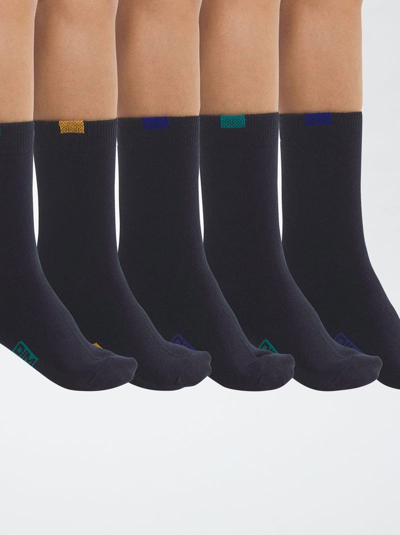 Pack de 5 pares de calcetines \'Dim\' Azul - Kiabi