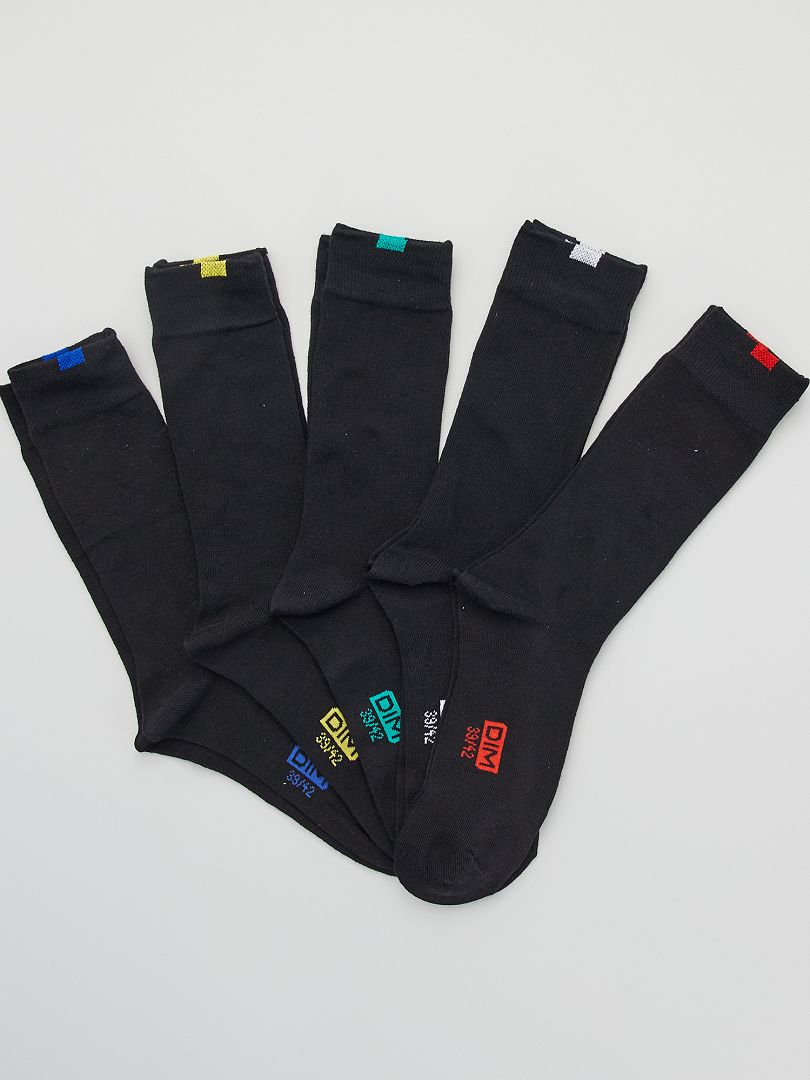 Pack de 5 pares de calcetines 'DIM' NEGRO - Kiabi