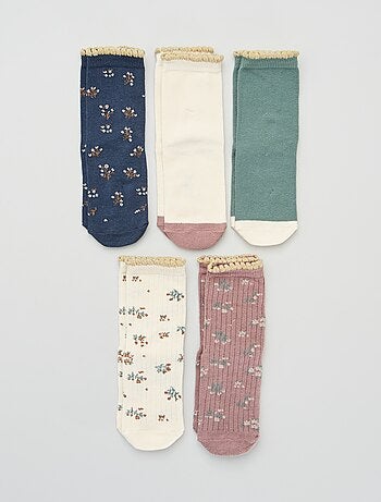 Pack de 5 pares de calcetines estampados - Kiabi