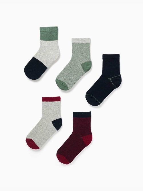 Pack de 5 pares de calcetines fantasía - Kiabi Pack de 5 pares de calcetines fantasía - Kiabi