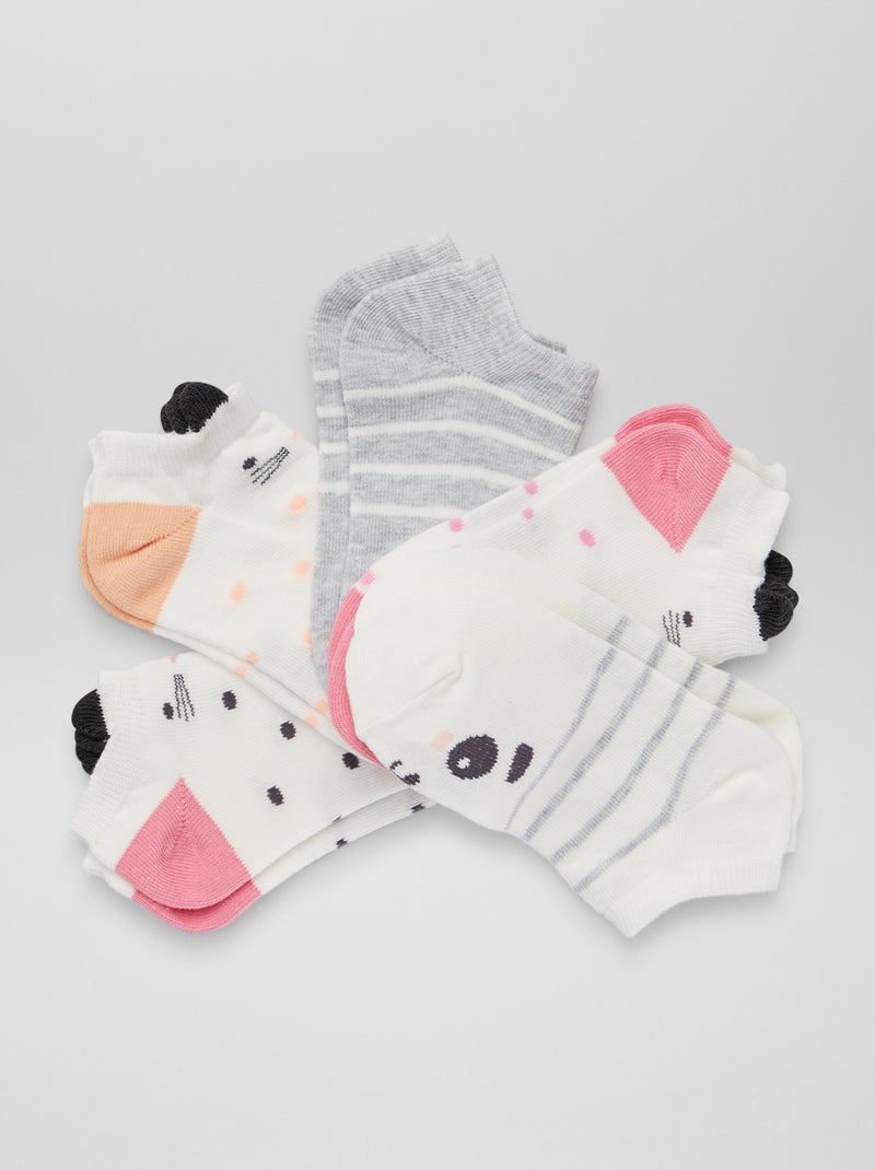 Pack de 5 pares de calcetines GRIS - Kiabi