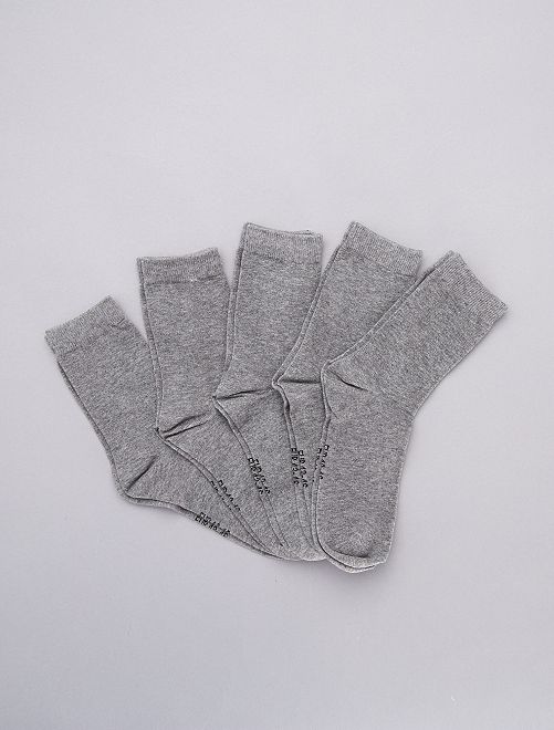 Pack de 5 pares de calcetines                                                                 GRIS 
