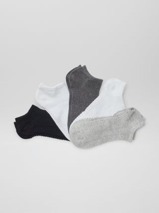 Pack de 5 pares de calcetines invisibles