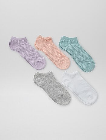 Pack de 5 pares de calcetines invisibles