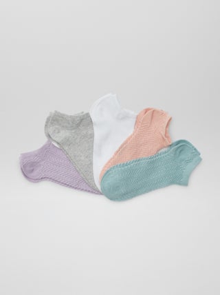 Pack de 5 pares de calcetines invisibles