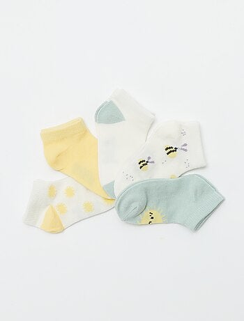 Pack de 5 pares de calcetines invisibles