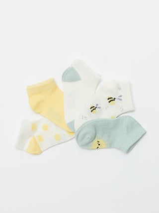 Pack de 5 pares de calcetines invisibles