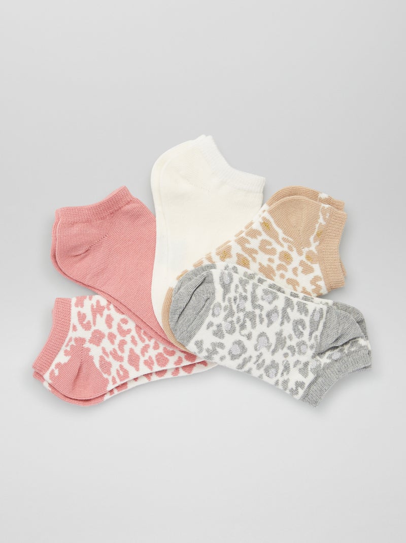Pack de 5 pares de calcetines leopardo - Kiabi