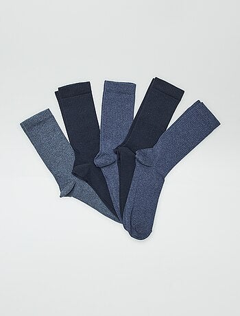 Pack de 5 pares de calcetines lisos