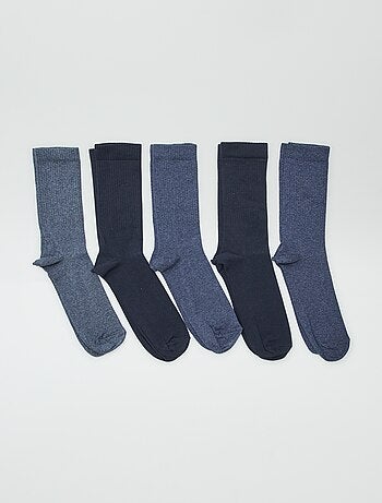Pack de 5 pares de calcetines lisos
