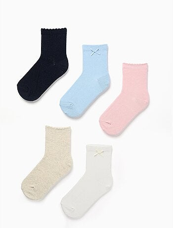Pack de 5 pares de calcetines lisos