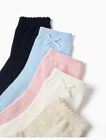 Pack de 5 pares de calcetines lisos