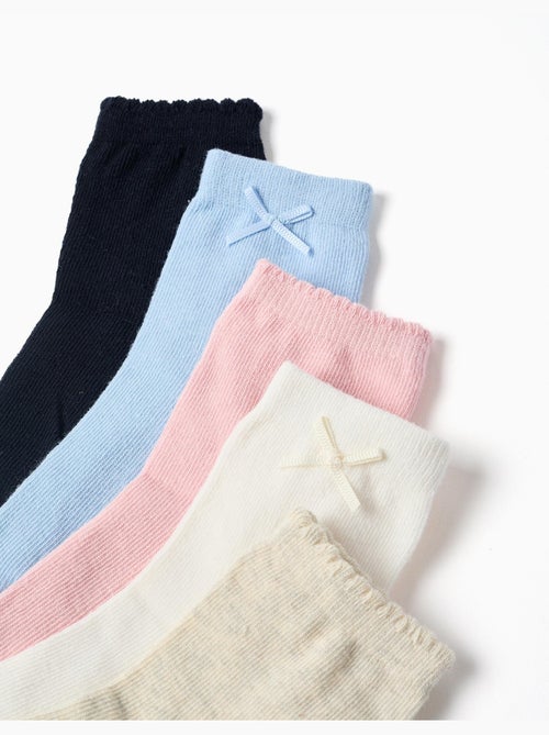 Pack de 5 pares de calcetines lisos - Kiabi