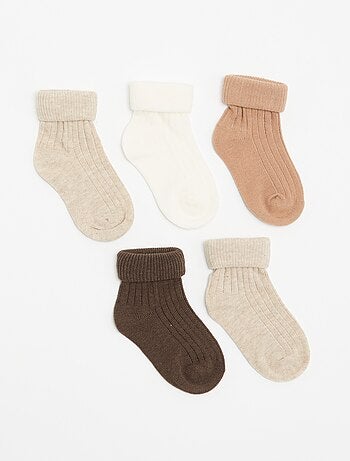 Pack de 5 pares de calcetines lisos