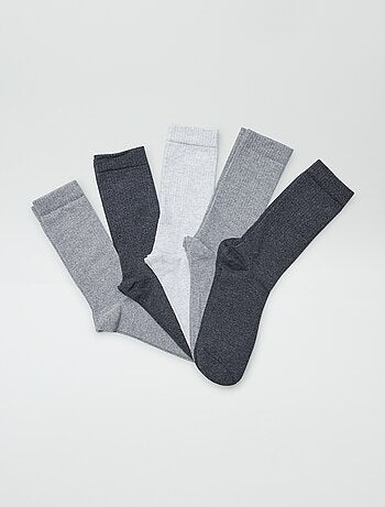 Pack de 5 pares de calcetines lisos