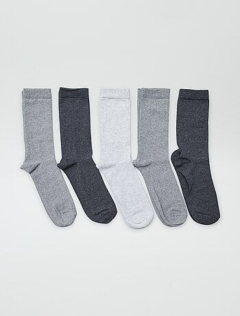 Pack de 5 pares de calcetines lisos
