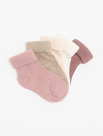 Pack de 5 pares de calcetines lisos