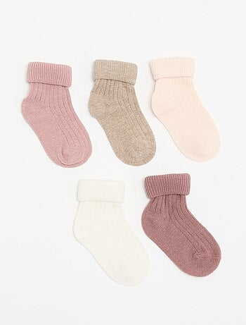Pack de 5 pares de calcetines lisos