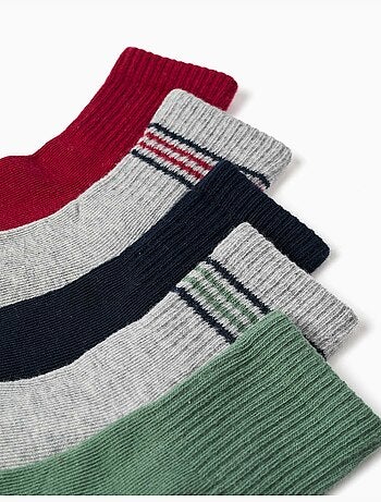 Pack de 5 pares de calcetines lisos/a rayas