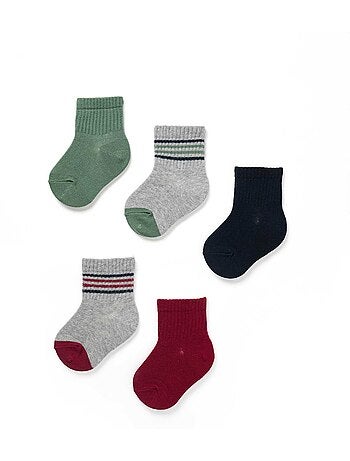 Pack de 5 pares de calcetines lisos/a rayas