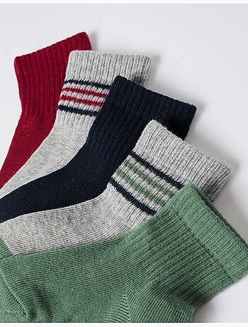 Pack de 5 pares de calcetines lisos/a rayas