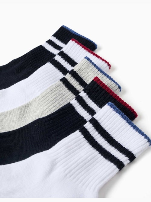 Pack de 5 pares de calcetines midi deportivos - Kiabi Pack de 5 pares de calcetines midi deportivos - Kiabi