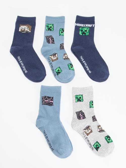 Pack de 5 pares de calcetines 'Minecraft' - Kiabi