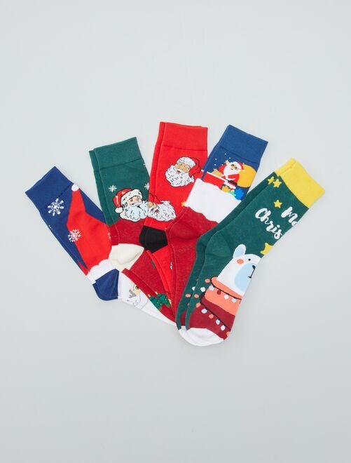 Pack de 5 pares de calcetines 'Navidad' - Kiabi