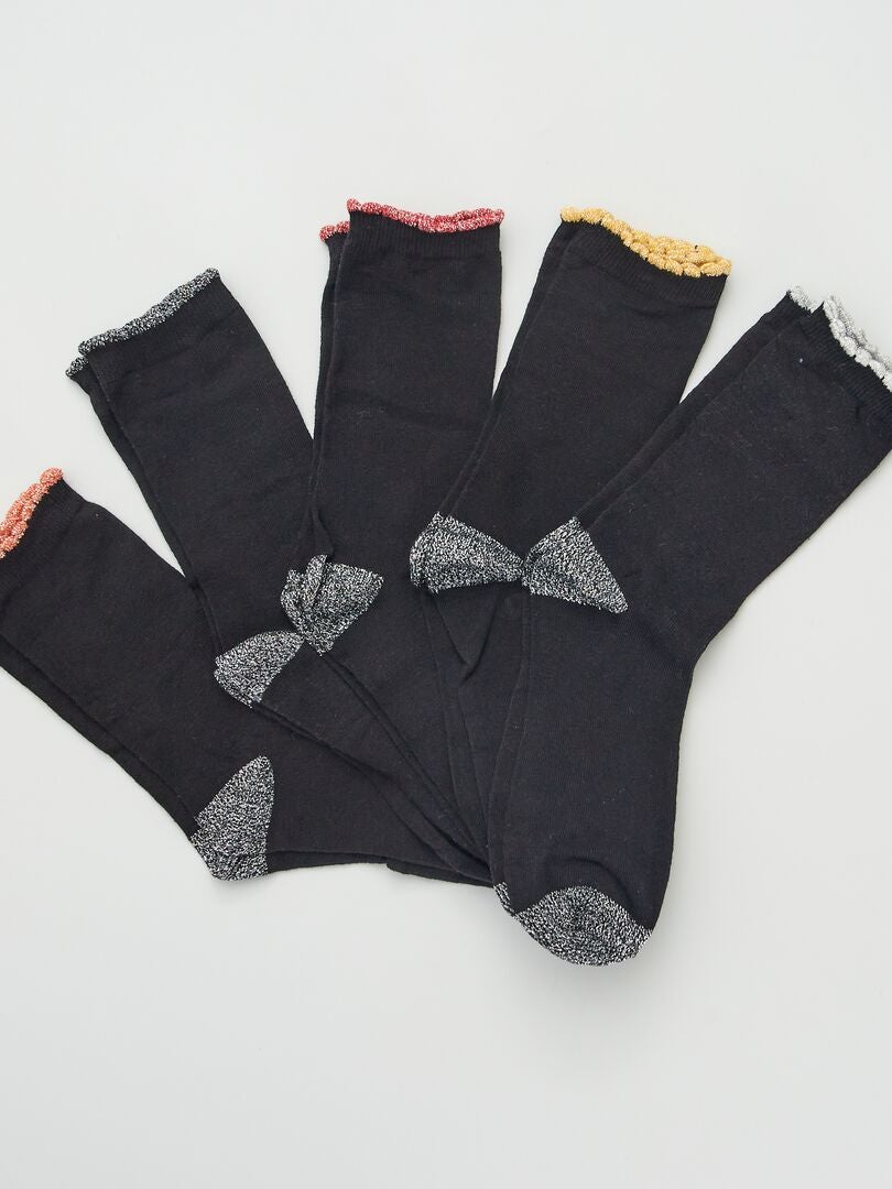Pack de 5 pares de calcetines de trabajo - negro - Kiabi - 7.00€