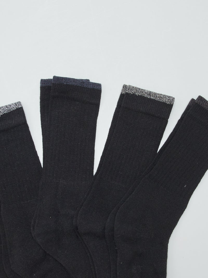 Pack de 5 pares de calcetines negro - Kiabi