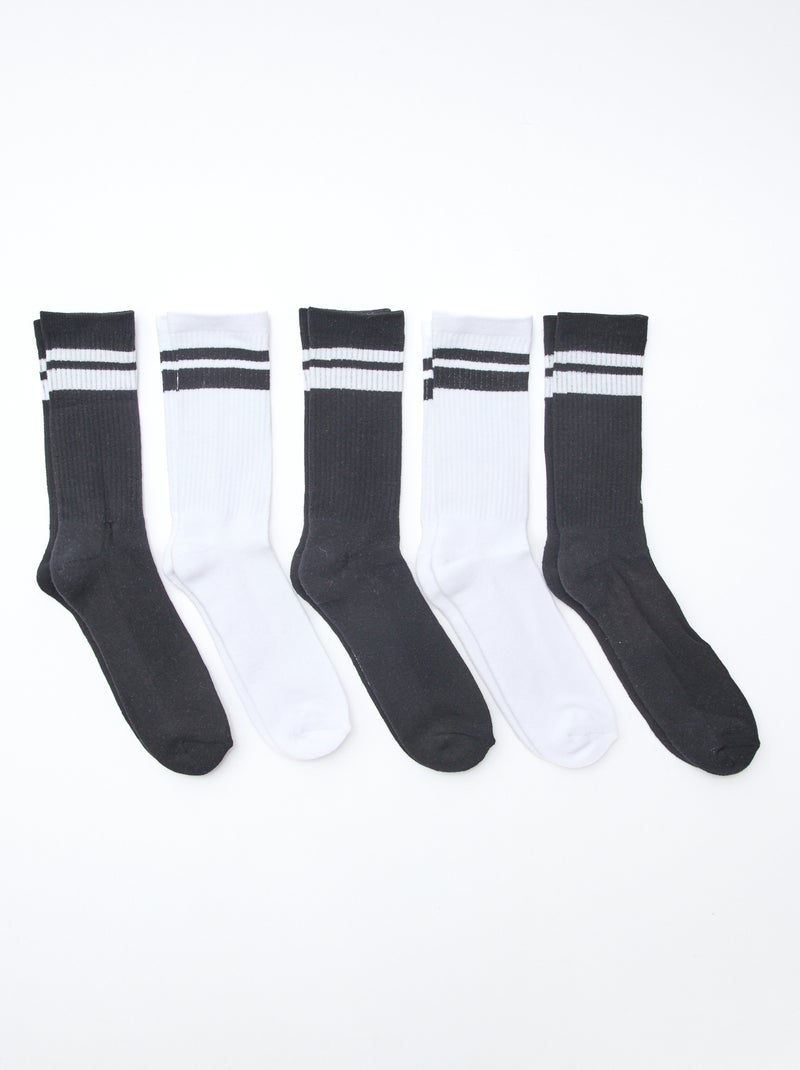 Pack de 5 pares de calcetines Negro - Kiabi