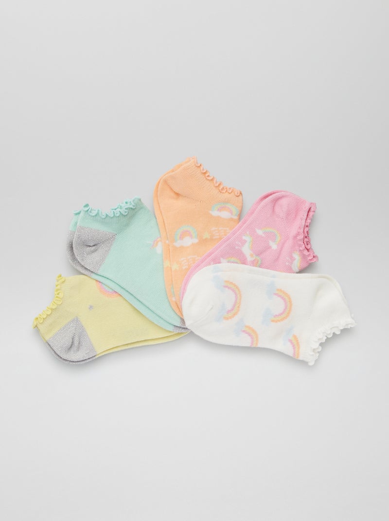 Pack de 5 pares de calcetines ROSA - Kiabi