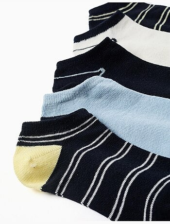 Pack de 5 pares de calcetines tobilleros a rayas