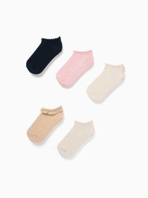 Pack de 5 pares de calcetines tobilleros mezclados - Kiabi