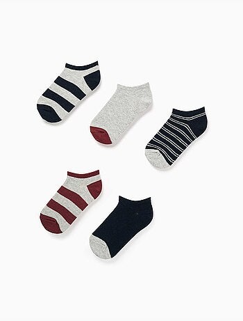 Pack de 5 pares de calcetines tobilleros
