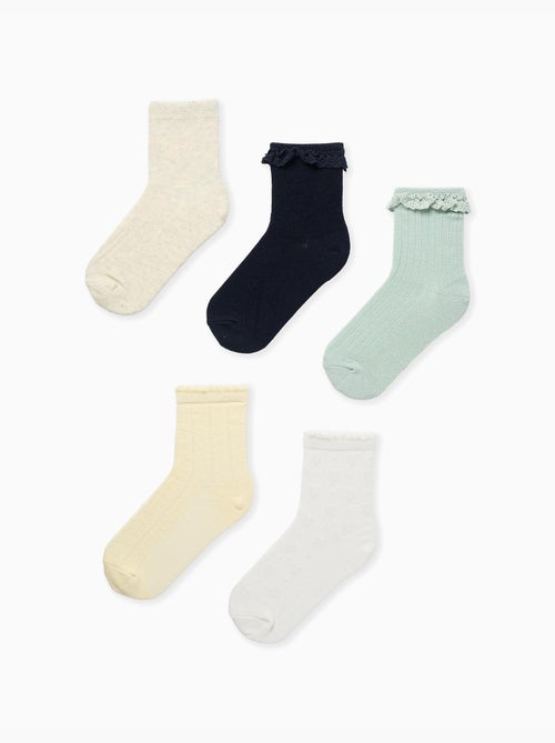 Pack de 5 pares de calcetines variados - Kiabi