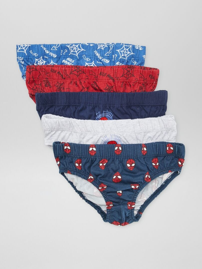 Pack de 5 slips 'Spider-Man' AZUL - Kiabi