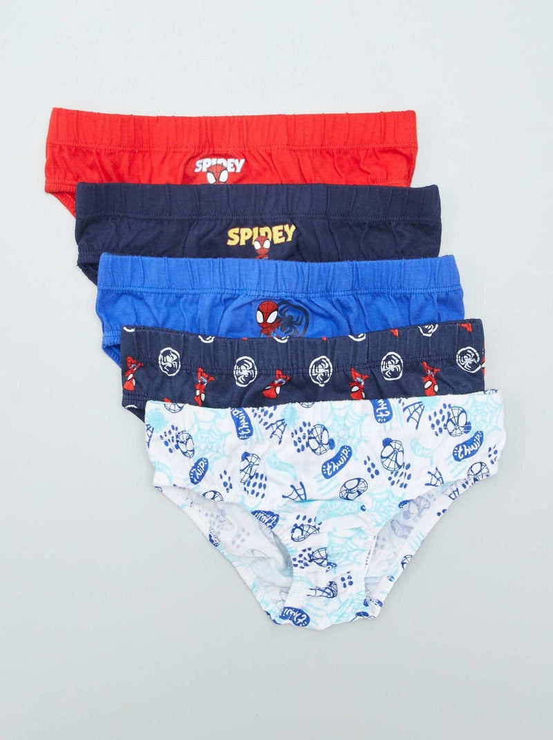 Pack de 5 slips 'Spiderman' AZUL - Kiabi