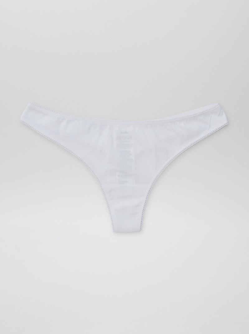Pack de 5 tangas BLANCO - Kiabi