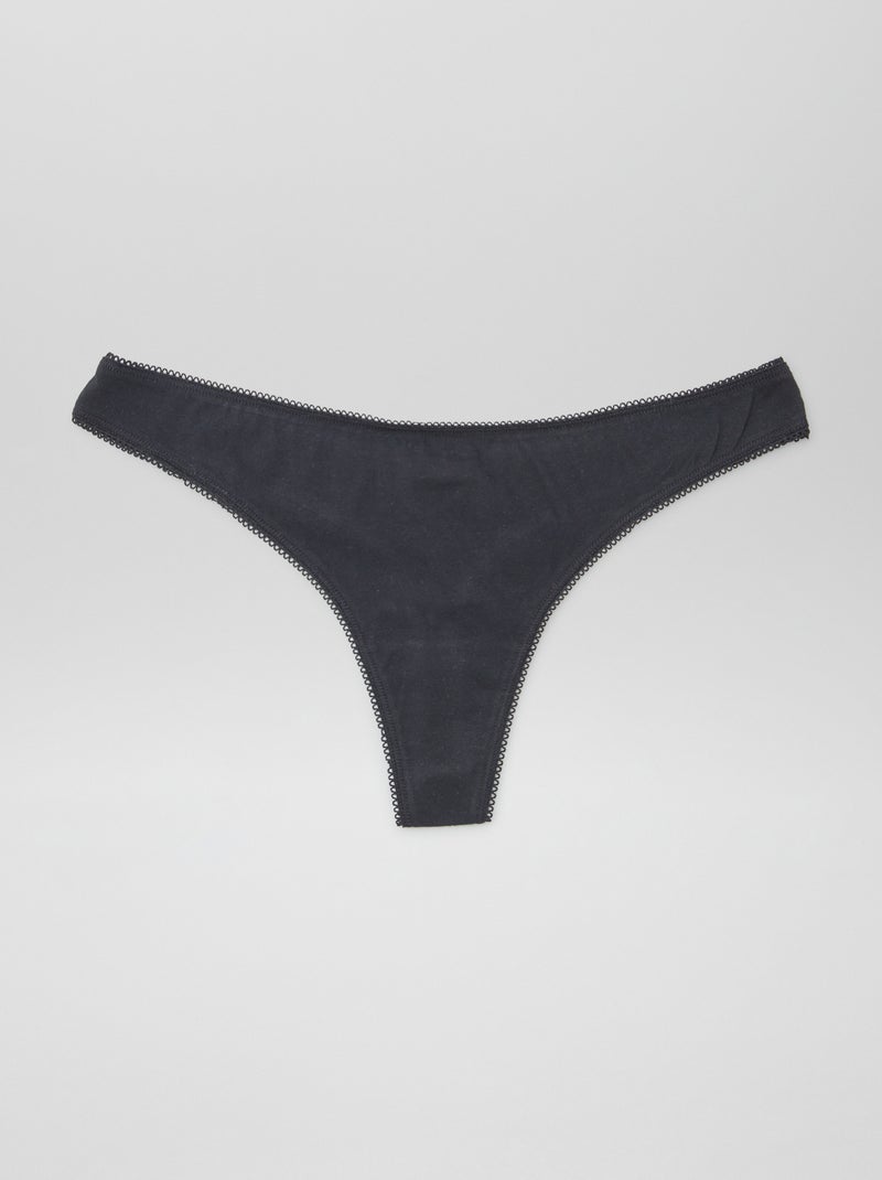 Pack de 5 tangas BLANCO - Kiabi