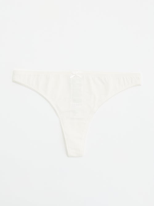 Pack de 5 tangas de algodón - Kiabi