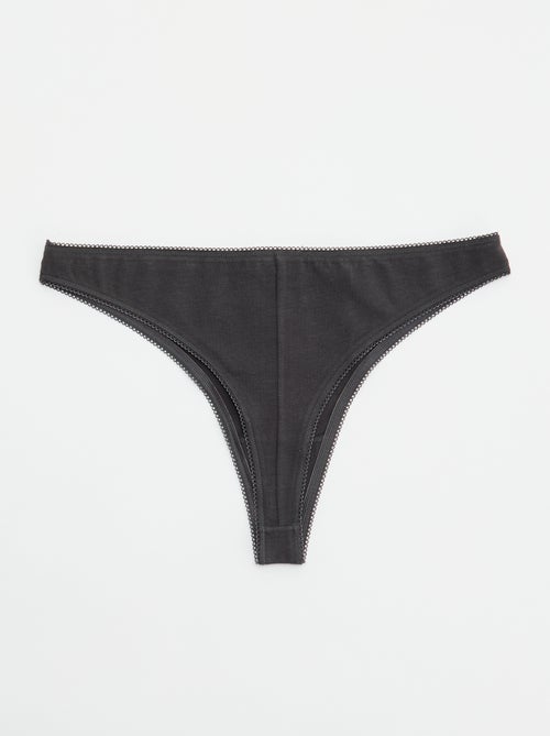 Pack de 5 tangas de algodón - Kiabi