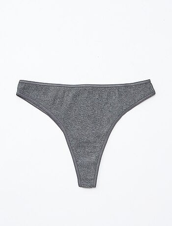 Pack de 5 tangas de punto acanalado