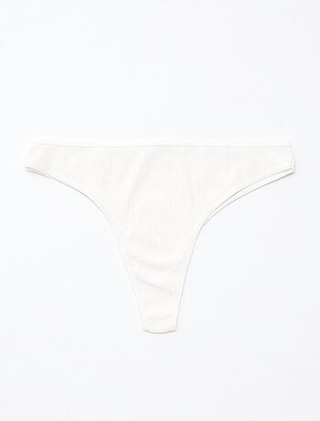 Pack de 5 tangas de punto acanalado