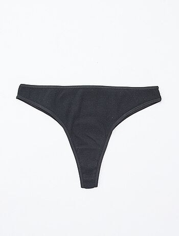 Pack de 5 tangas de punto acanalado