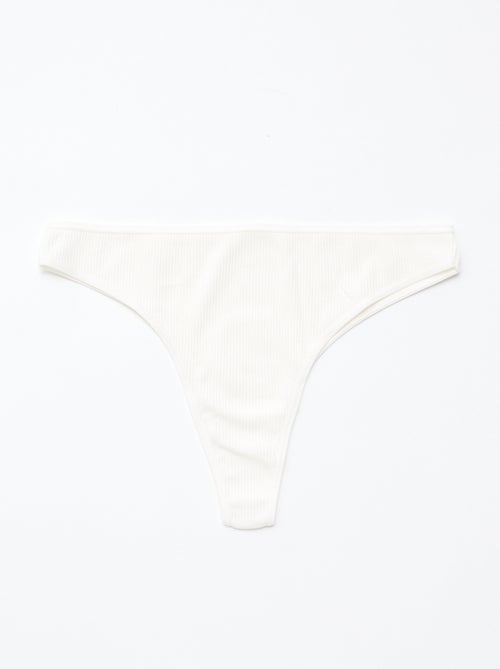 Pack de 5 tangas de punto acanalado - Kiabi