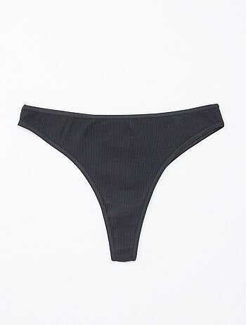 Pack de 5 tangas de punto acanalado